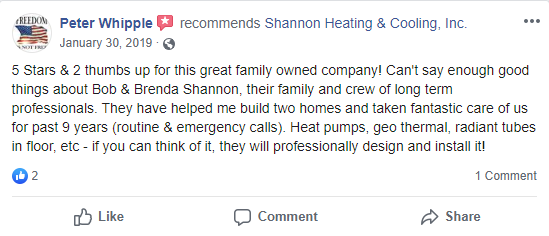 HVAC 5-Star Review Shannon Heating and Cooling