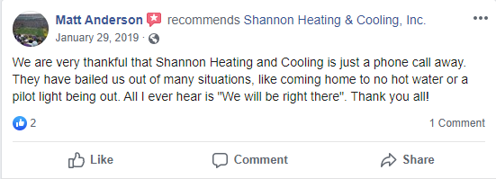 HVAC 5-Star Review Shannon Heating and Cooling